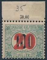 ** 1915 Kisegít? Portó 20/100f, IV-es Vízjel (10.000) - Andere & Zonder Classificatie