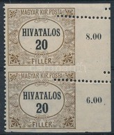 ** * 1921 Hivatalos 20f Pár érdekes Elfogazással - Sonstige & Ohne Zuordnung