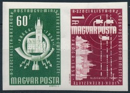 ** 1958 A Szocialista Országok Postaügyi Minisztereinek értekezlete (I.) - Prága Vágott Pár (3.000) - Altri & Non Classificati