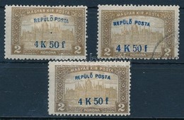 * O 1918 3 Db Repül? Posta 4K50f Hamisítvány összehasonlító Célra / Forgeries - Altri & Non Classificati