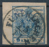 O 1850 9kr HP Vízjellel 5,5 Mm Bal Oldali ívszéllel ,,FÜNFKIRCHEN' - Sonstige & Ohne Zuordnung