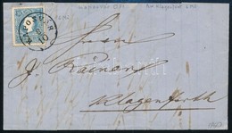 1860 15kr Levélen ,,KAPOSVÁR' - ,,KLAGENFURT' - Sonstige & Ohne Zuordnung