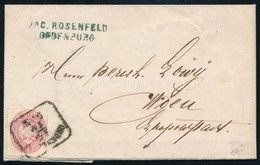1863 5kr Levélen ,,OEDENB(URG)' - ,,WIEN' - Autres & Non Classés