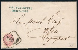 1863 5kr Levélen ,,OEDENB(URG)' - ,,WIEN' - Altri & Non Classificati