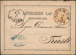 1873 Díjjegyes Levelez?lap / PS-card 'BAKAR-BUCCARI' - 'TRIEST' - Autres & Non Classés