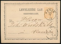 1874 2kr Díjjegyes Levelez?lap 'DRNJE' - Autres & Non Classés