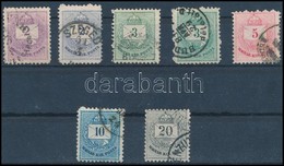 O 1874 7 Db Színesszámú Krajcáros, Színváltozattal (22.000) / 7 Stamps With Colour Variety - Sonstige & Ohne Zuordnung