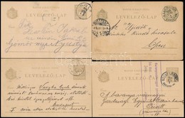 1903-1910 4 Db Futott Díjjegyes Levelez?lap - Sonstige & Ohne Zuordnung