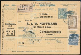 1914 Teljes Csomagszállító Törökországba 2,25K Bérmentesítéssel, Hátoldalán Török Bélyeggel - Sonstige & Ohne Zuordnung