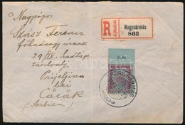 1919 Ajánlott Levél ,,NAGYSÁRMÁS' - Prijeljina Bei Cacak - Other & Unclassified