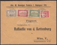 1918.07.10. 3. Súlyfokozatú Légi Levél Bécsbe Repül? Posta 4K50f + Díjkiegészítéssel / Mi 241 + Additional Franking On A - Sonstige & Ohne Zuordnung