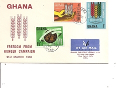 Contre La Faim ( FDC Du Ghana De 1963 à Voir) - Tegen De Honger