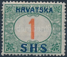 * SHS 1918 Pirosszámú Portó 1f (10.000) / Mi P27 Signed: Bodor - Andere & Zonder Classificatie