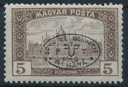 ** Debrecen I. 1919 Magyar Posta 5K Fekete Felülnyomással, Garancia Nélkül (kék Felülnyomás **350.000) - Sonstige & Ohne Zuordnung
