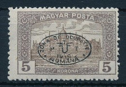 * Debrecen I. 1919 Magyar Posta 5K Fekete Felülnyomással, Garancia Nélkül (kék Felülnyomás **350.000) - Autres & Non Classés