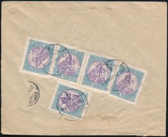 1924 Ajánlott Levél 5 X Koronás Madonna 2000K Bérmentesítéssel Szolnokról Svájcba - Other & Unclassified