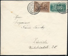 1936 Levél 42f Bérmentesítéssel Svájcba Alkalmi Bélyegzéssel - Sonstige & Ohne Zuordnung