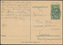 1937 Levelez?lap KESZTHELY-BUDAPEST Vasúti Mozgóposta Bélyegzéssel - Sonstige & Ohne Zuordnung