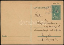 1938 Díjjegyes Levelez?lap ,,ÚJSZÁSZ' Pályaudvari Levélszekrény Bélyegz?vel - Sonstige & Ohne Zuordnung