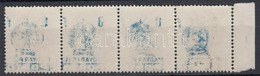 O 1951 Bankjegyportó 8f ívszéli Négyescsík A Felülnyomat Részleges Gépszínátnyomtával - Sonstige & Ohne Zuordnung