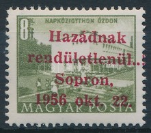 ** Sopron 1956 Épületek 8f Piros Felülnyomással Garancia Nélkül / No Guarantee (45.000) - Autres & Non Classés