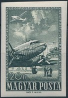 ** 1957 Az 1950. Repül? (V.) Záróértéke Vágott Bélyeg (12.000) / Mi 1496 Imperforate Stamp - Other & Unclassified