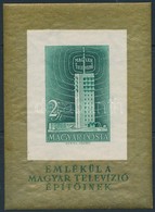 ** 1958 Televízió Vágott Blokk (25.000) / Mi Bl 26 Imperforate Block - Other & Unclassified