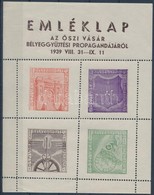 ** 1939/3a ?szi Vásár Bélyeggy?jtési Propaganda Emlékív I. (12.500) - Andere & Zonder Classificatie