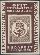 ** 1945 OFIT Bélyegbarátok Orsz. Egyesülete Emlékív - Autres & Non Classés