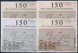 ** 2000/8 150 éves A Bélyeg Magyarországon I. 4 Db-os Emlékív Garnitúra Azonos Sorszámmal (20.000) - Altri & Non Classificati