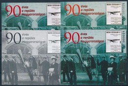 ** 2000/24 90 éves A Repülés Magyarországon 4 Db-os Emlékív Garnitúra Azonos Sorszámmal (20.000) - Sonstige & Ohne Zuordnung