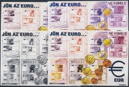 ** 2001/50 Jön Az Euro... 4 Db-os Emlékív Garnitúra Azonos Sorszámmal (20.000) - Altri & Non Classificati