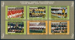 ** 1970 Futball Világbajnokság (IV.) Kisív Mi 1145-1150 - Andere & Zonder Classificatie