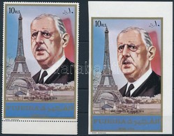 ** 1972 Charles De Gaulle Fogazott és Vágott Blokk Mi 1158 A + B - Altri & Non Classificati
