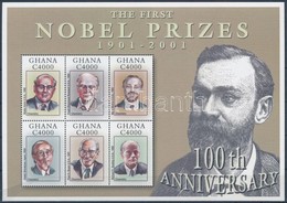 ** 2002 100 éves A Nobel-díj Kisívsor+blokksor HUNGARIKA (Oláh György Vegyész) Mi 3373-3390+424-428 - Sonstige & Ohne Zuordnung