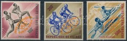 ** 1964 Nyári Olimpia: Tokió Sor Narancssárga Felülnyomással Mi 239-241 B - Altri & Non Classificati