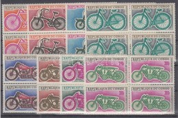 ** 1969 Motorkerékpárok Sor Négyestömbökben Mi 184-191 - Altri & Non Classificati