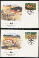 1986 WWF: Gazella Sor Mi 875-878 4 Db FDC-n - Altri & Non Classificati