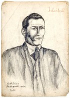 1919 Ék (Leicht) Sándor, (Alex Kiel) (1902-1975): A M?vész Felvételi Rajzai, Uitz Béla Proletár Tanm?helyébe. Portré. Az - Sonstige & Ohne Zuordnung