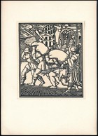 Gara Arnold (1882-1929): Fáraó, Fametszet, Papír, Jelzett A Metszeten, Kartonra Ragasztva, 16,5×14 Cm - Sonstige & Ohne Zuordnung