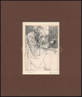 Kondor Béla (1931-1972): Gyilkos Szándék. Rézkarc, Papír, Utólagos Jelzéssel, Paszpartuban, 11,5×8 Cm - Sonstige & Ohne Zuordnung