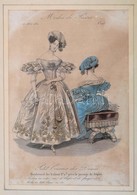 1834 Párizsi Divat, 2 Db Színezett Metszet, üvegezett Keretben, 21×13 Cm - Stampe & Incisioni