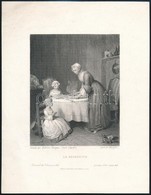 Cca 1858 Le Benedicite, Acélmetszet, Gilquin Et Dupain, 23,5×18 Cm - Stampe & Incisioni