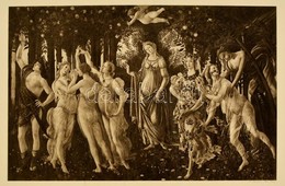 Cca 1900 Botticelli: A Tavasz, Heliograv?r, Papír, Jelzett, 29×41,5 Cm - Prints & Engravings