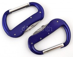 2 Db Multifunkcionális Fém Karabiner, Jó állapotban, 8×5 Cm - Sonstige & Ohne Zuordnung