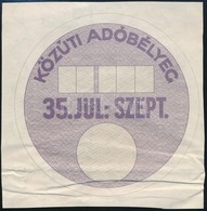 1935 Közúti Adóbélyeg Jóváhagyó Minta - Non Classificati