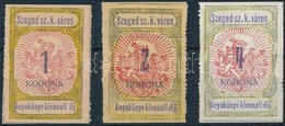 1918 Szeged Városi Anyakönyvi Kivonati Díj Sor (16.000) - Ohne Zuordnung