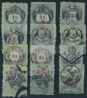 1870 12 Db Forintos Okirati Illetékbélyeg / 12 Fiscal Stamps - Ohne Zuordnung