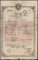 1854 Máriafalvai Illet?ség? Személy útlevele / Passport For Mariasdorf Citizen In Burgenland. - Non Classificati