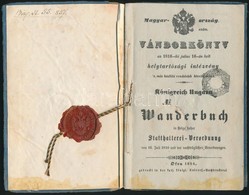 1857 Vándorkönyv Sok Magyar Városi Céh Bejegyzésével Jó állapotban - Zonder Classificatie